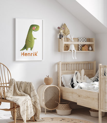 "Personalized Dinosaur" Fine Art Print