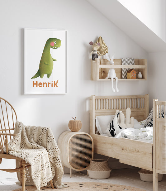 "Personalized Dinosaur" Fine Art Print