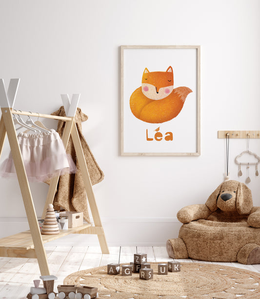 "Personalized Fox" Fine Art Print