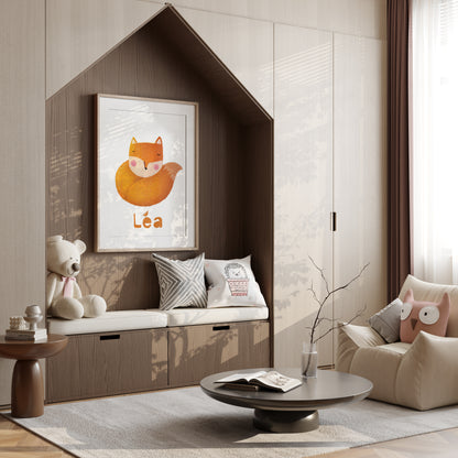 "Personalized Fox" Fine Art Print