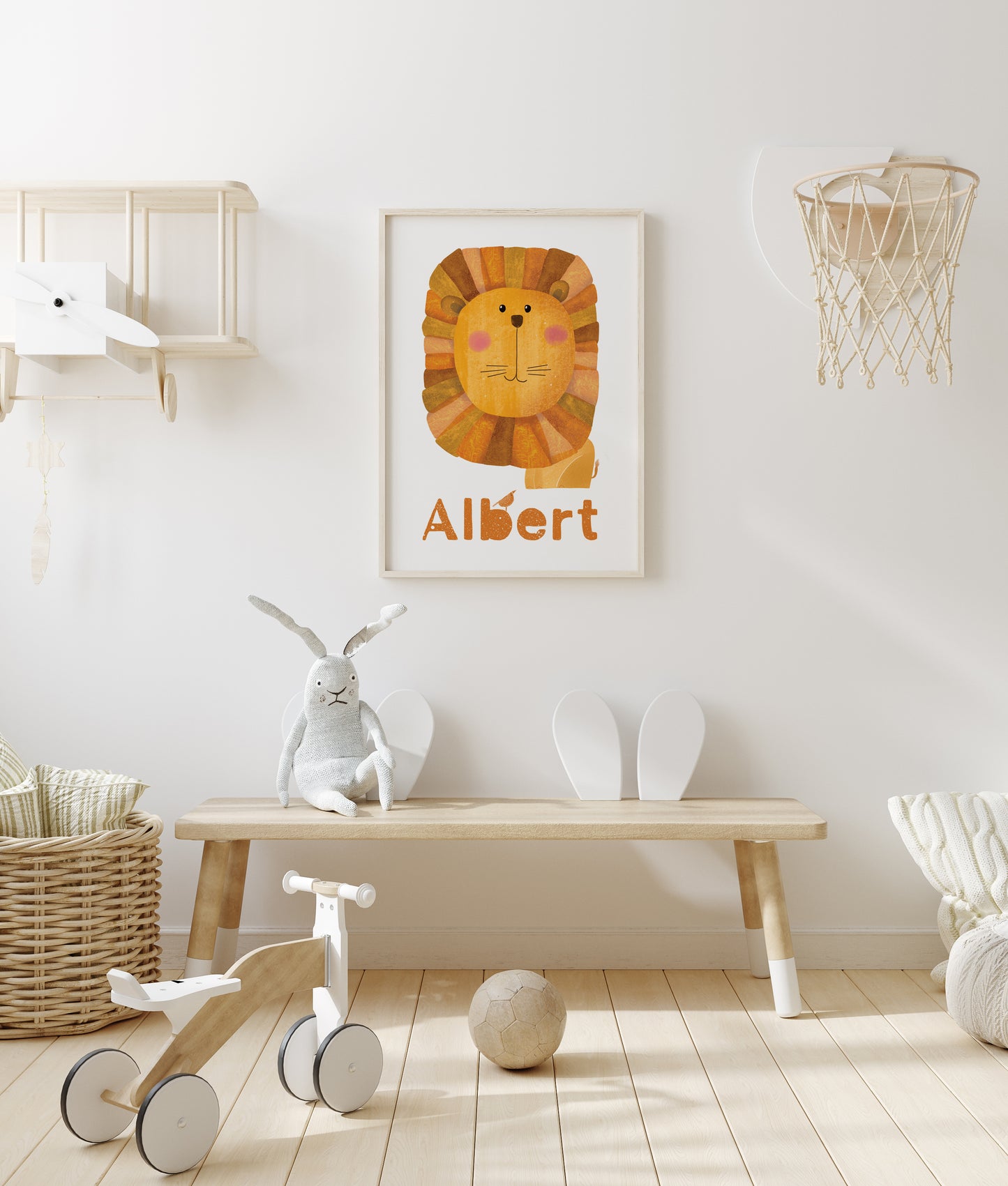 "Personalized Lion Albert" Fine Art Print