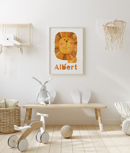"Personalized Lion Albert" Fine Art Print