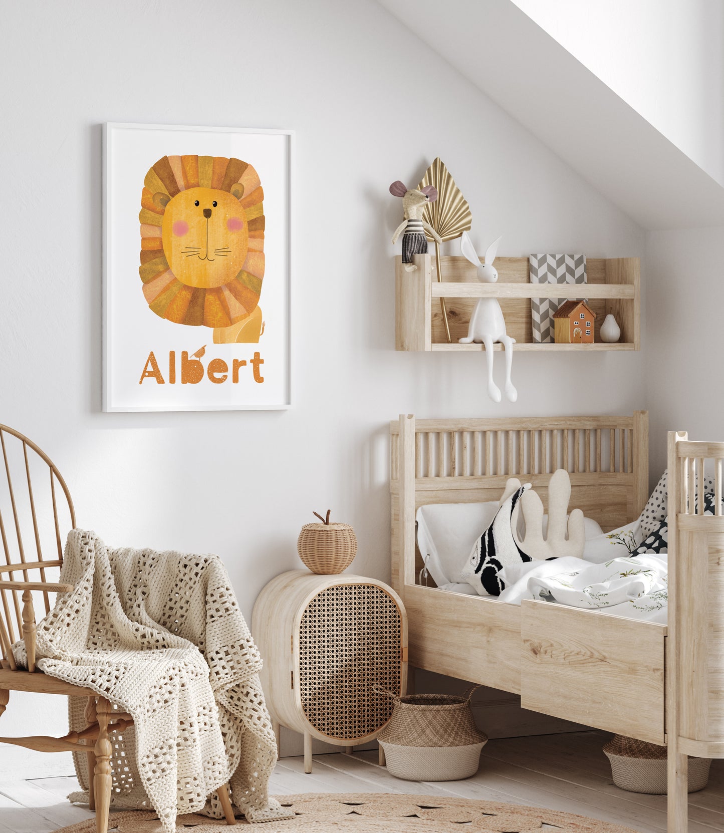 "Personalized Lion Albert" Fine Art Print