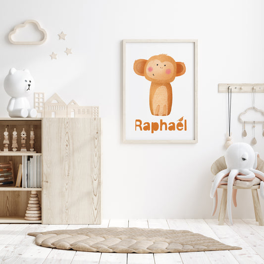 "Personalized Monkey" Fine Art Print