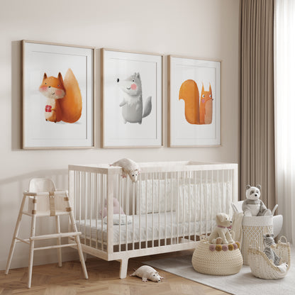 "Woodland Friends" Fine Art Print Set