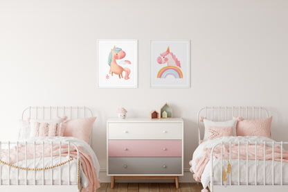 "Unicorn Duo" Fine Art Print Set