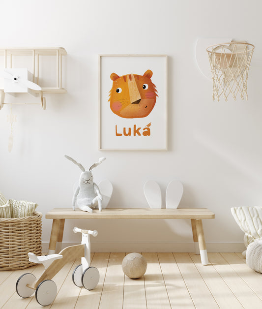 "Personalized Tiger Luka" Fine Art Print